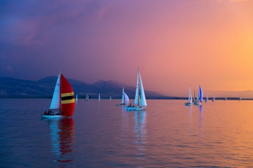 Die "Rund um" ist die größte Segelsportveranstaltung am Bodensee.